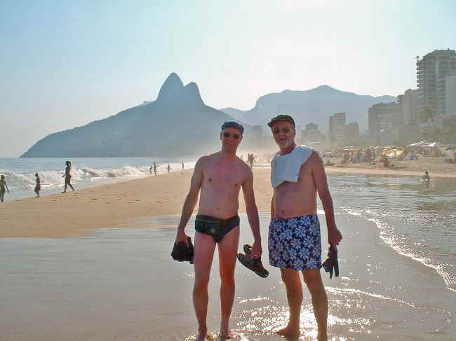 Marcel und Wolf - Rdiger am Ipanema Strand