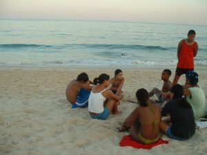 Brasilien Am Strand von Copacabana
