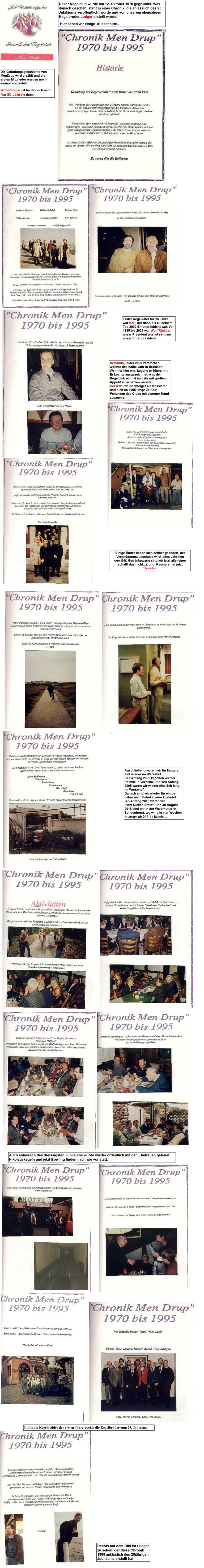 Chronik 1970 bis 1995