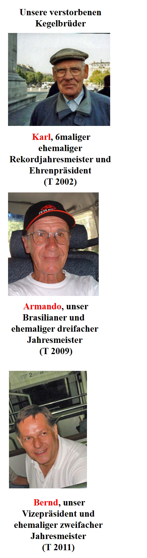 Verstorbene Kegelbrüder
