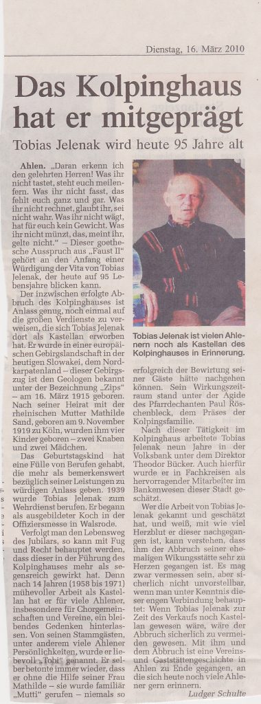 95. Geburtstag Tobi