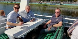 Michael, Hubert H und Thomas an Bord der Baldeneyseefähre