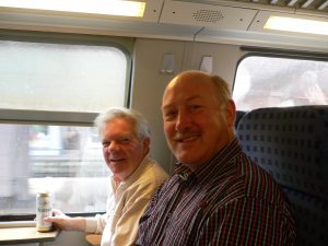 Ulli und Horst im Zug nach Bad Hönningen