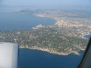Anflug auf Nizza